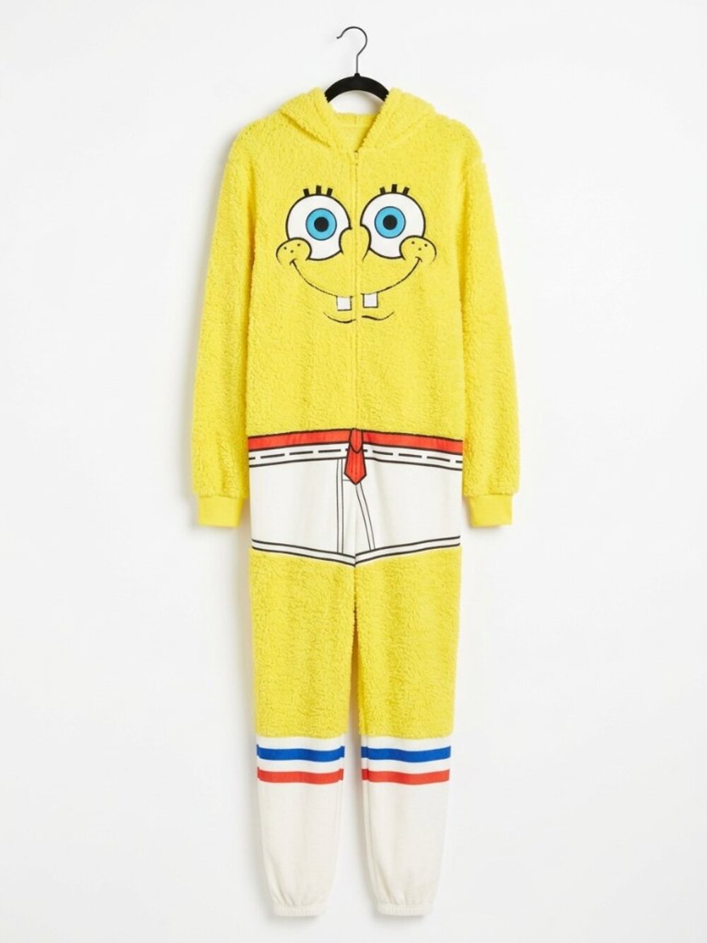 RARE SpongeBob SquarePants Tighty Whities Sherpa Union Suit Onesie Costume Large